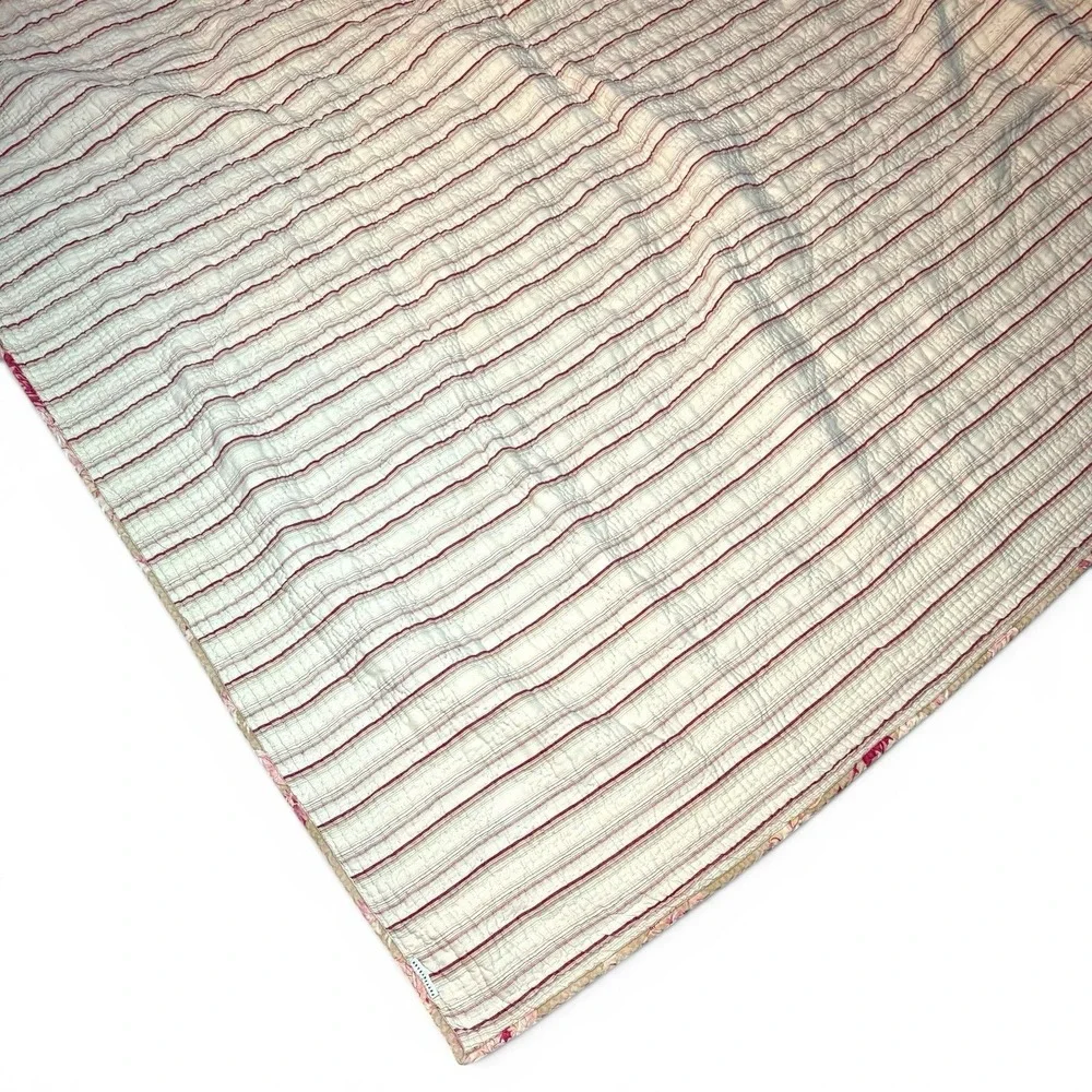 Pottery Barn Full/Queen Quilt Set Vintage Floral 5pc French Country Shabby Chic